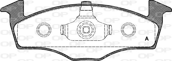 OPEN PARTS Комплект тормозных колодок, дисковый тормоз BPA0609.20
